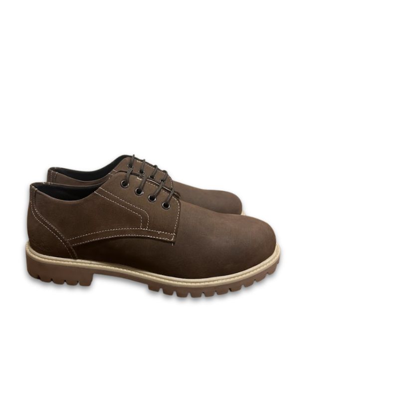 Men’s Classic Brown Leather Derby Shoes - Image 3