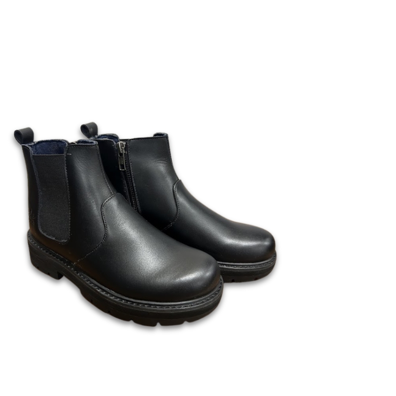 Kid’s Black Chelsea Ankle Boots with Side Zipper - Image 3