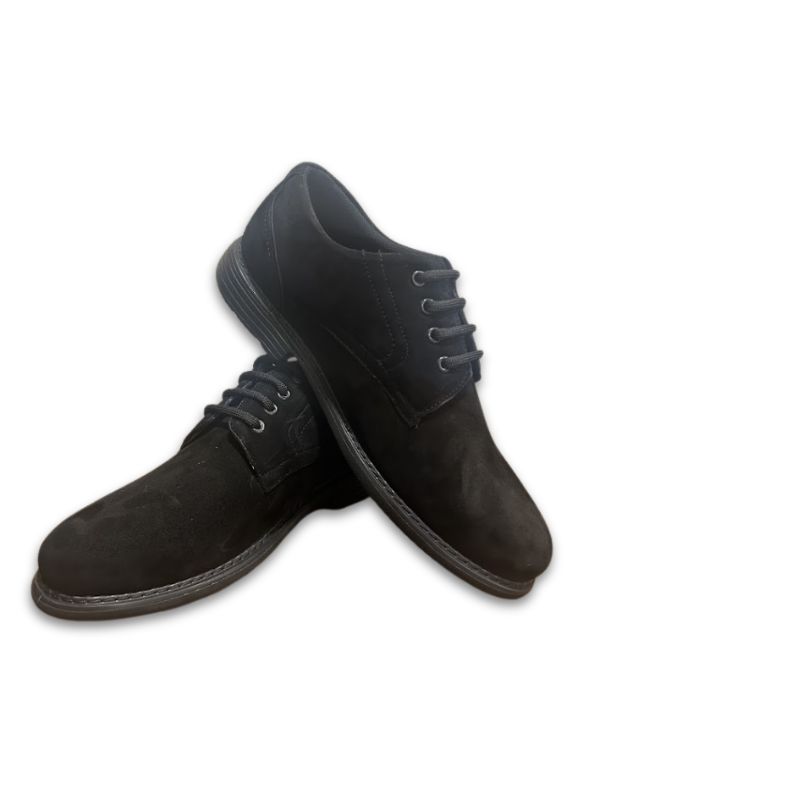 Men’s Black Suede Derby Shoes - Image 3