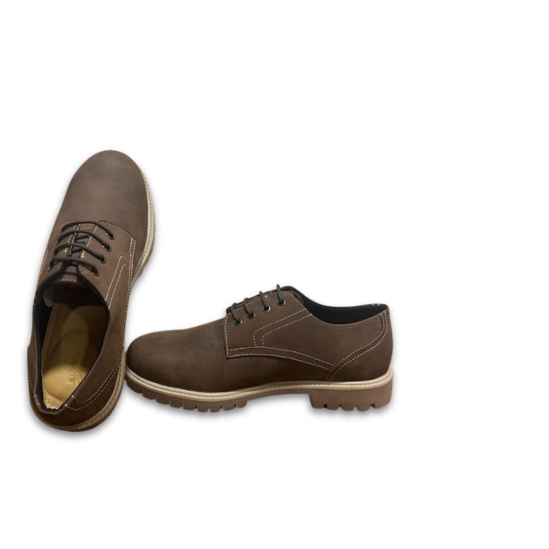 Men’s Brown Suede Derby Shoes - Image 4
