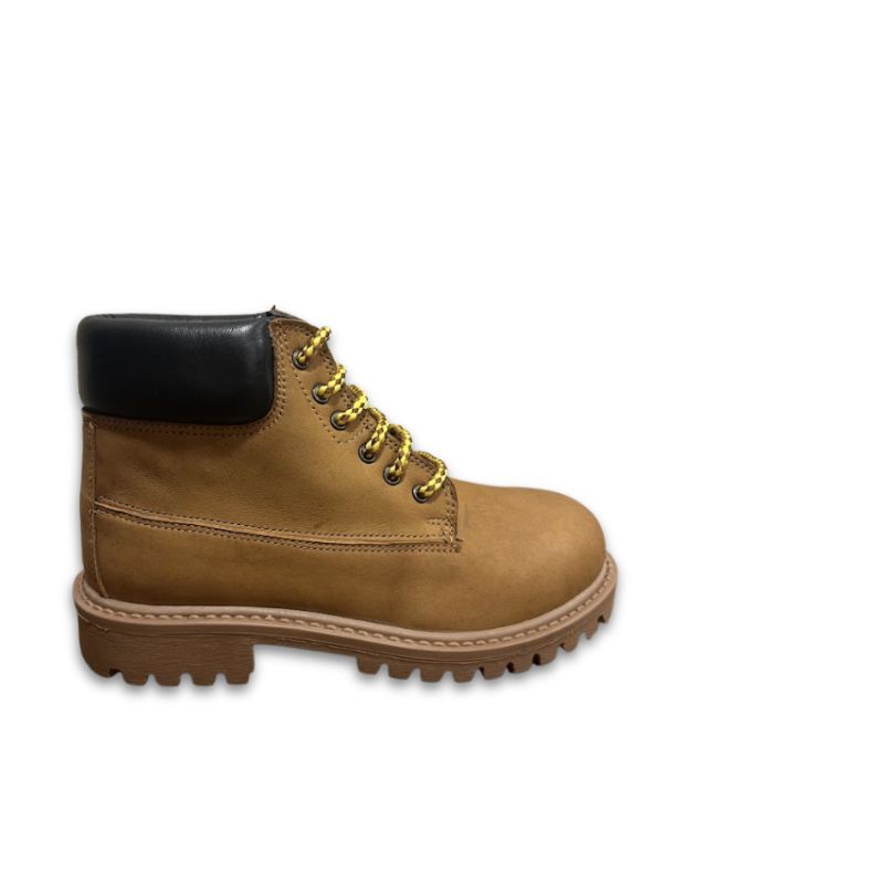 Kids Classic Honey Nubuck Outdoor Work Boots with Padded Collar - Image 4