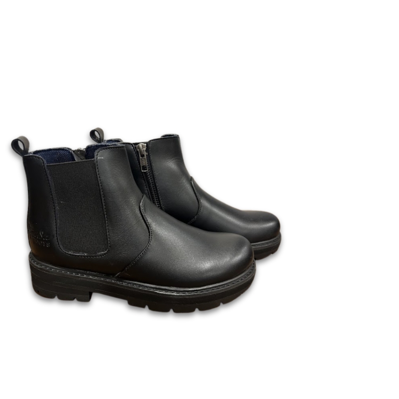 Kid’s Black Chelsea Ankle Boots with Side Zipper - Image 4