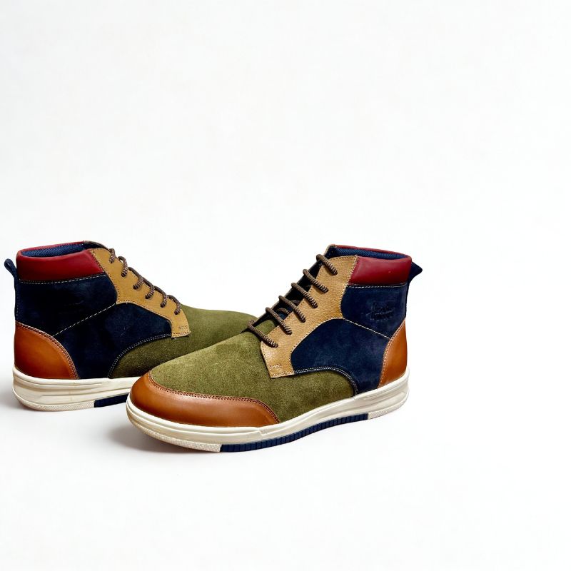Men’s Multi-Tone High-Top Sneakers - Image 4