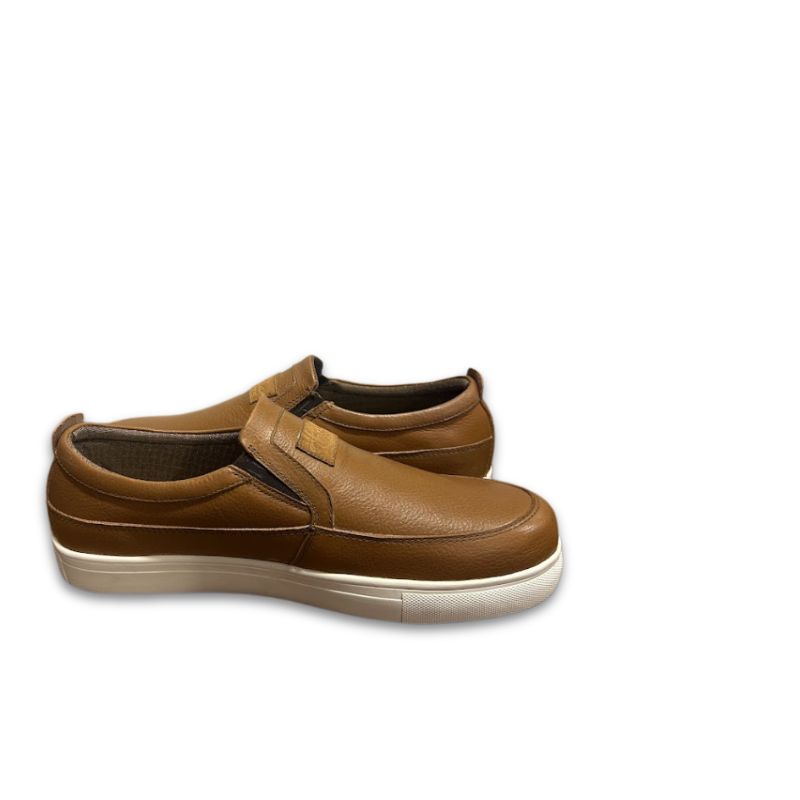 Men’s Tan Leather Slip-On Casual Shoes - Image 5
