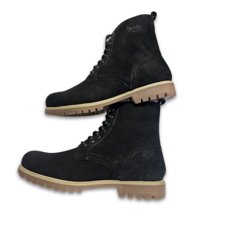 Men’s Black Leather Lace-Up Work Boots - Image 4