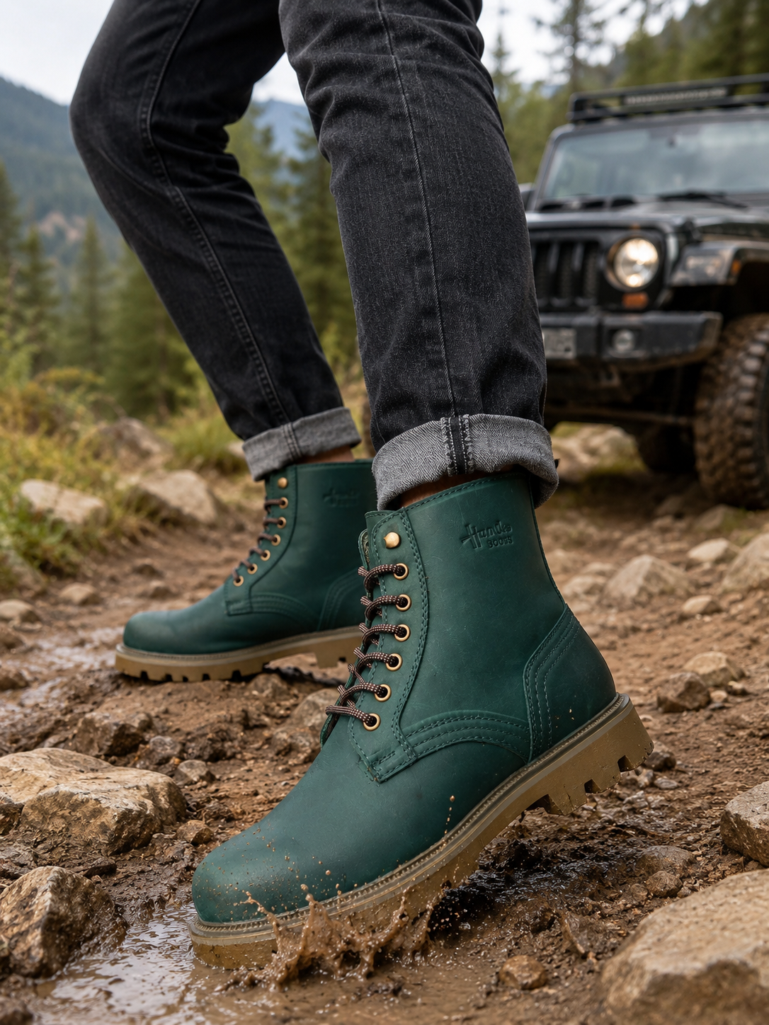 Hansa Boots Men's Genuine Leather Lace-Up High Ankle Boots - Image 4